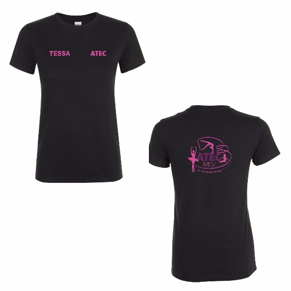 Boutique Gym - ATEC Tee-shirt Femme Noir 1