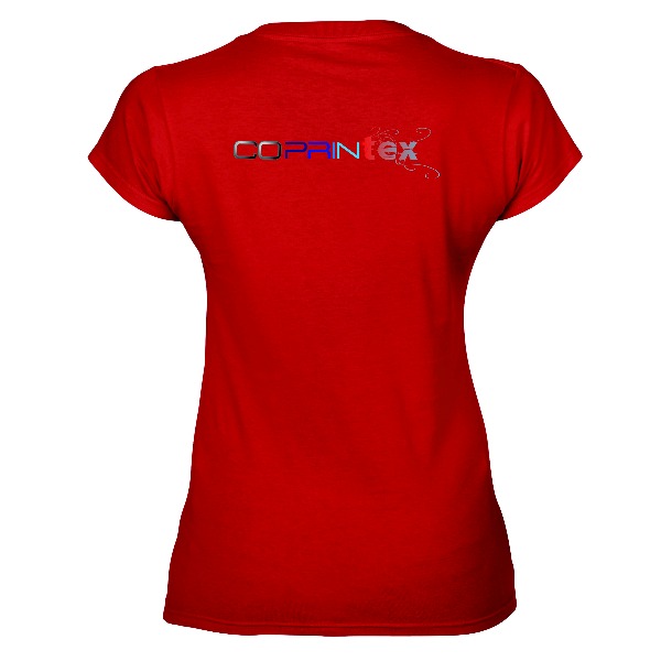 Boutique Démo boutique (démo) Tee-shirt Femme Col V Rouge 2